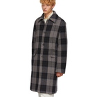 Acne Studios Grey Wool Check Coat