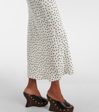 Rixo Iggy polka-dot linen-blend maxi dress