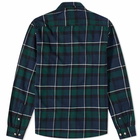 Norse Projects Men's Anton Brushed Flannel Check Button Down Shirt in Black Watch Check