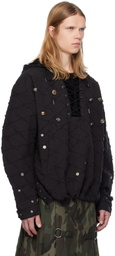 Andersson Bell Black Lace-Up Hoodie