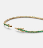 Stone and Strand Tennis 14kt gold (585/1000) bracelet with emerald