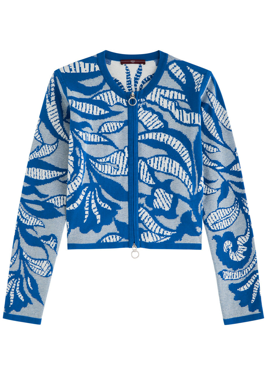 High Interesting Cotton-blend Cardigan Blue