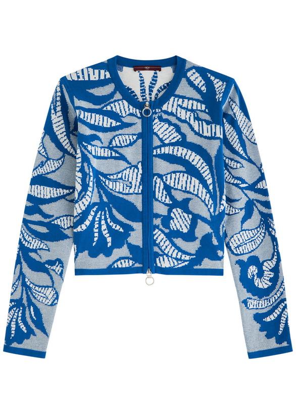 Photo: High Interesting Cotton-blend Cardigan Blue