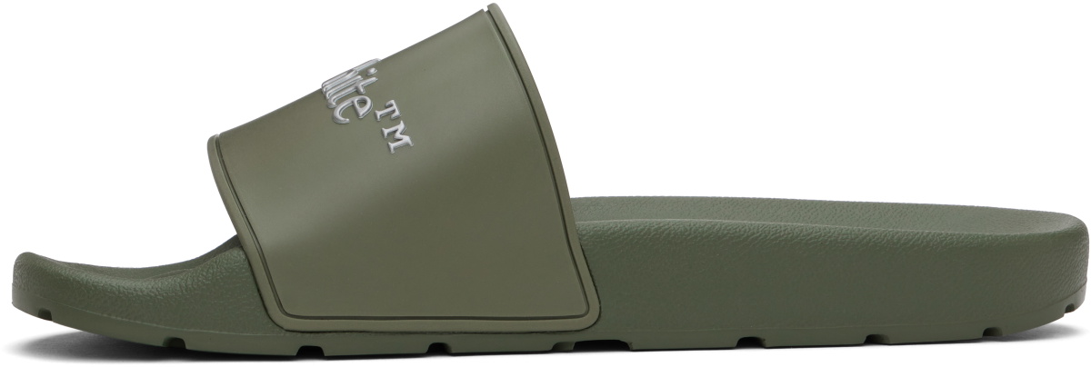 Off-White Khaki Bookish Slides