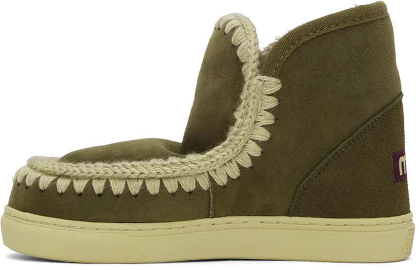 Mou Khaki Stitch Boots
