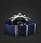 MONTBLANC - Summit 42mm Stainless Steel and Nylon Smart Watch, Ref. No. 119561 - Blue