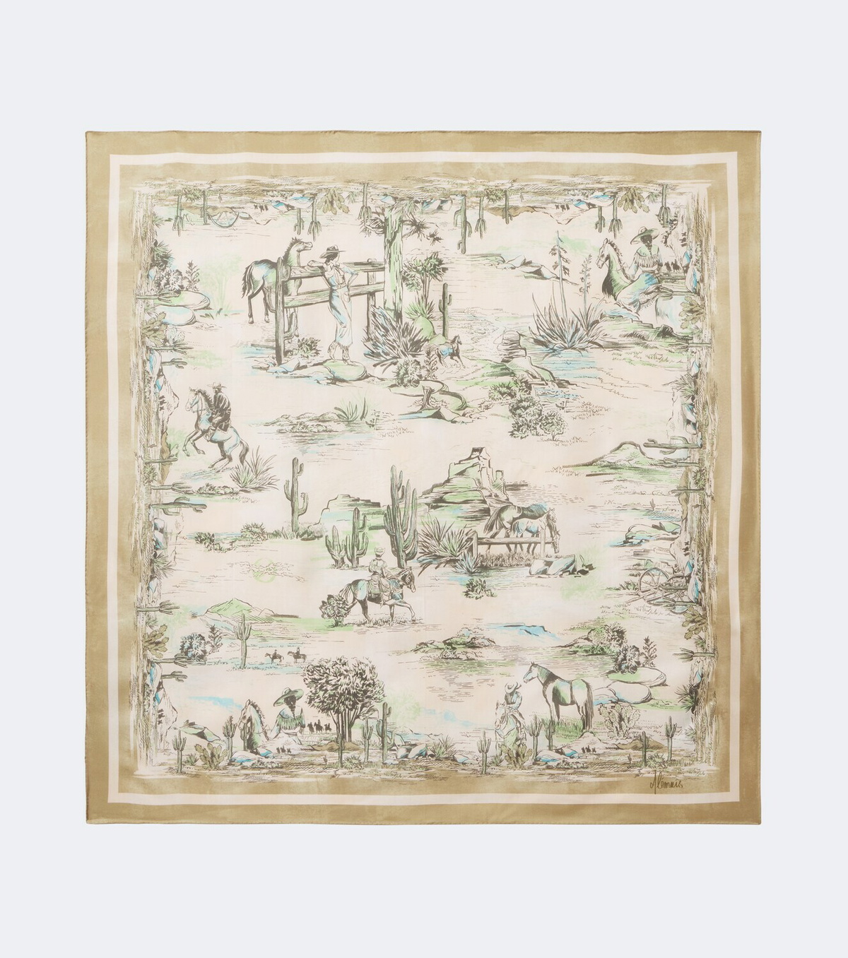 Alémais Scout printed silk scarf