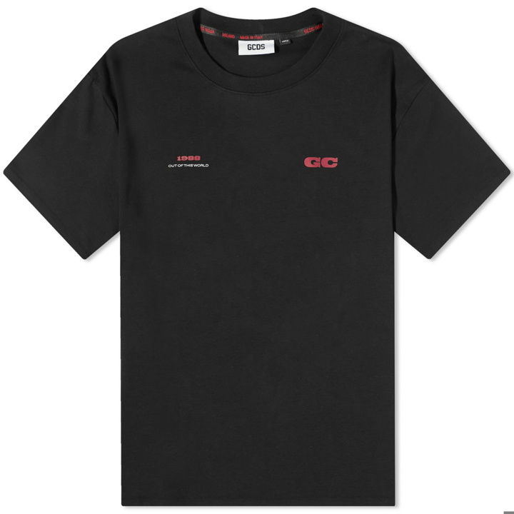 Photo: GCDS Men's Wirdo Friends T-Shirt in Black