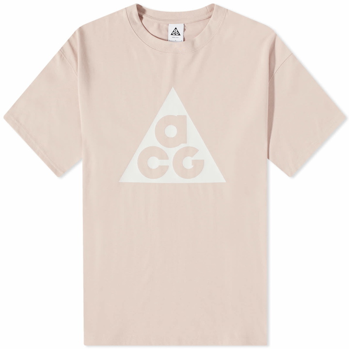 Photo: Nike Men's ACG Big Logo T-Shirt in Pink Oxford