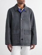 Paul Smith - Oversized Bonded-Suede Jacket - Gray