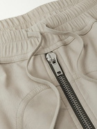 Rick Owens - Bauhaus Tapered Leather Drawstring Cargo Trousers - Neutrals