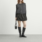 Samsøe Samsøe Women's Saroko Drawstring Waist Mini Skirt in Dark Grey Melange