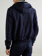 Mr P. - Suede Hoodie - Blue
