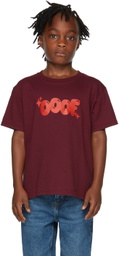 OOOF SSENSE Exclusive Kids Burgundy & Red Logo T-Shirt