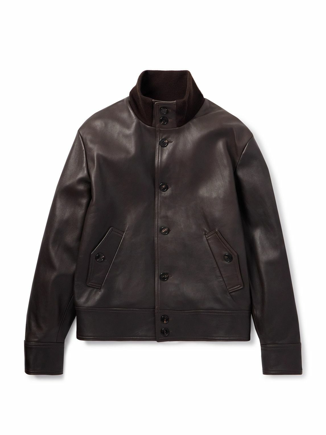 Incotex - Leather Jacket - Brown