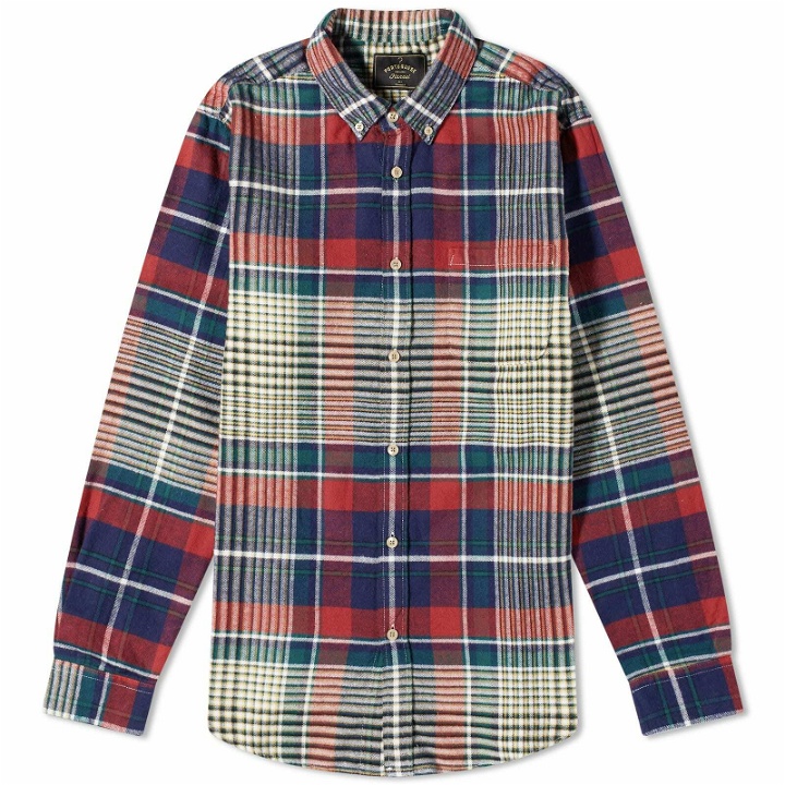 Photo: Portuguese Flannel Men's Tolly Button Down Check Shirt in Multi