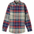 Portuguese Flannel Men's Tolly Button Down Check Shirt in Multi