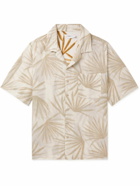 Onia - Air Convertible-Collar Printed Woven Shirt - Neutrals