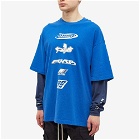Ambush Men's Long Sleeve Graphic Mix T-Shirt in Blue