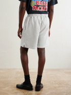 Cherry Los Angeles - Logo-Embroidered Cotton Shorts - Gray