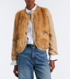 Moncler Alpaca and wool-blend down-paneled cardigan