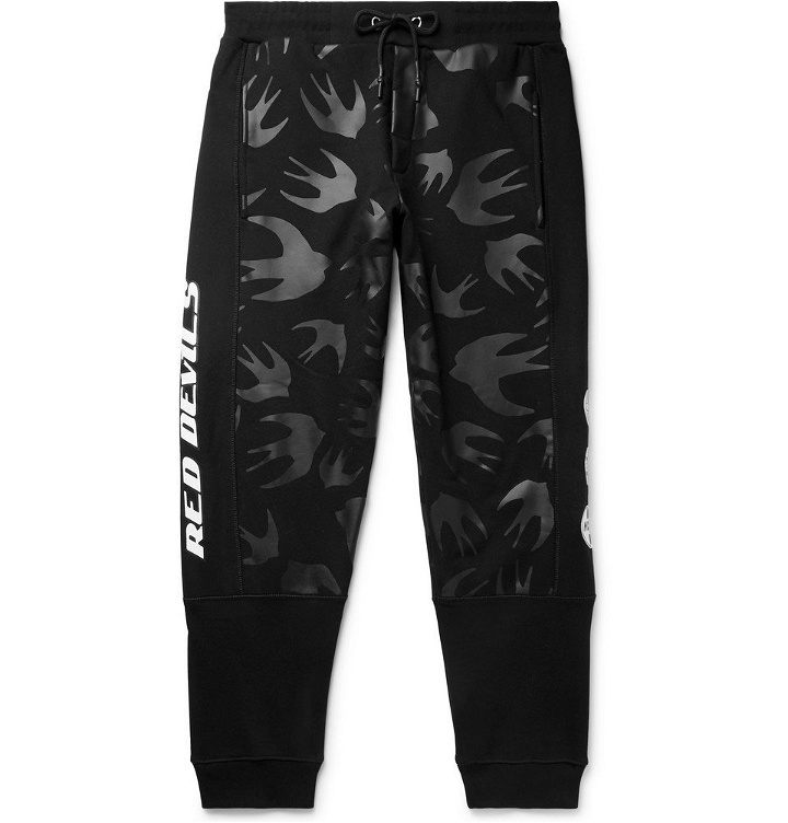 Photo: McQ Alexander McQueen - Tapered Logo-Print Loopback Cotton-Jersey Sweatpants - Men - Black