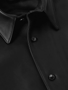 Saman Amel - Leather Shirt Jacket - Black