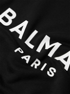 Balmain - Logo-Print Cotton-Jersey Sweatshirt - Black