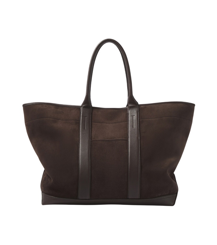 Photo: Tom Ford Leather-trimmed suede tote bag