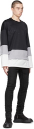 mastermind WORLD Black & White Layered Long Sleeve T-Shirt