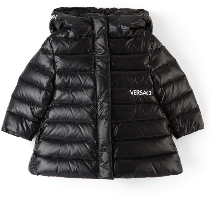 Photo: Versace Baby Black Down Logo Embroidery Jacket