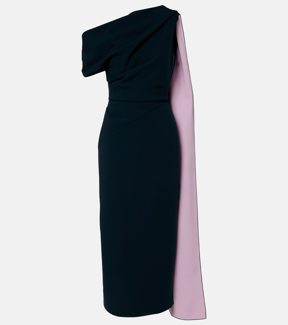 Roksanda Maite caped off-shoulder midi dress