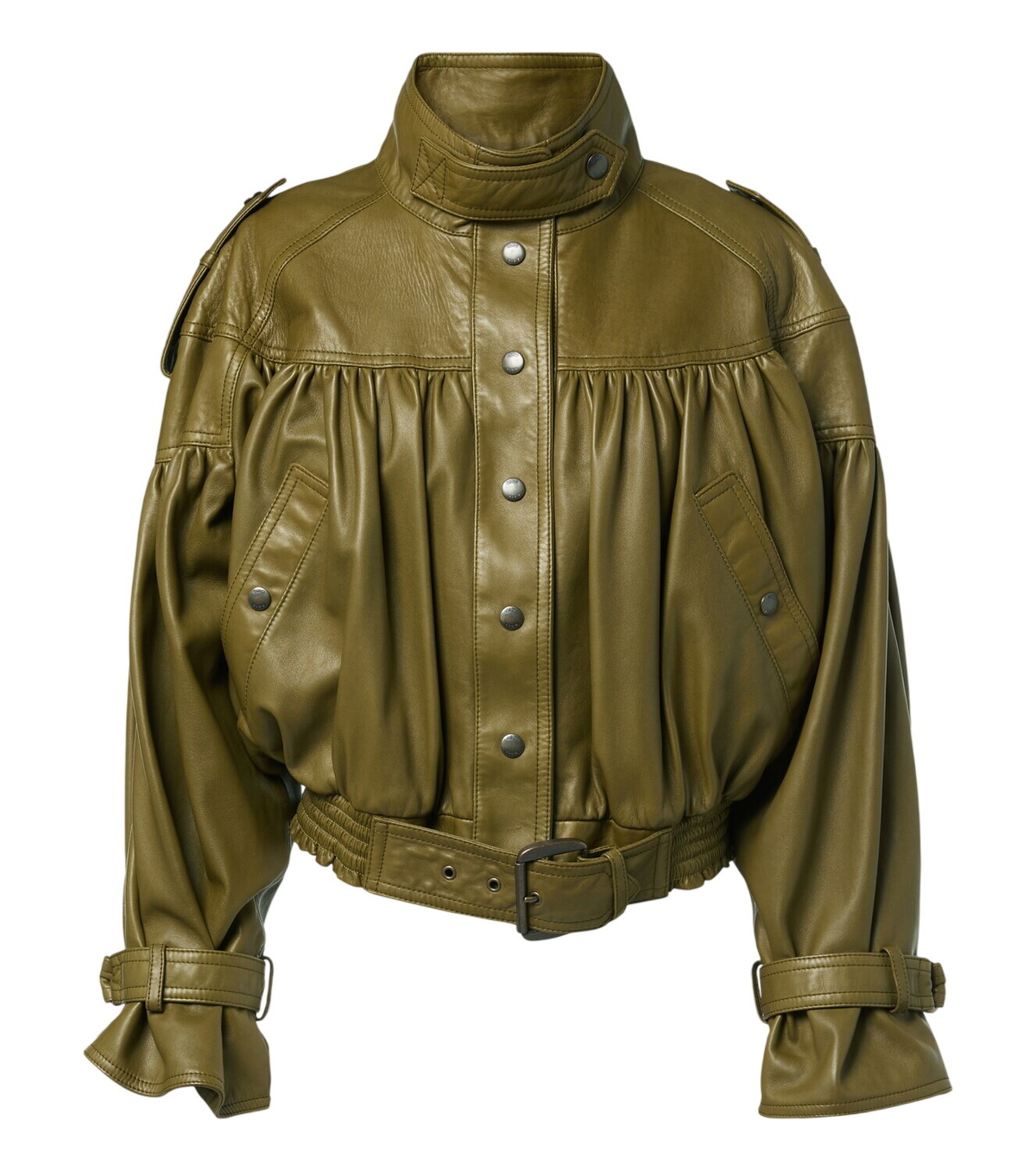 Chloé Black Cropped Leather Jacket Chloe