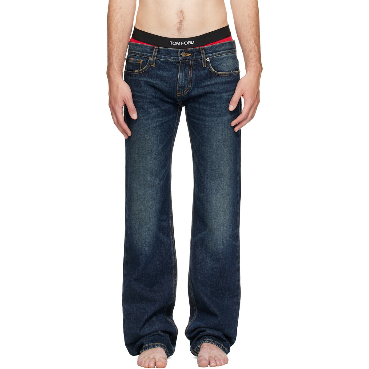 Raimundo Langlois Indigo Slim Straight Jeans