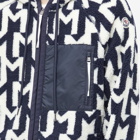Moncler Men's Monogram Sherling Jacket in White