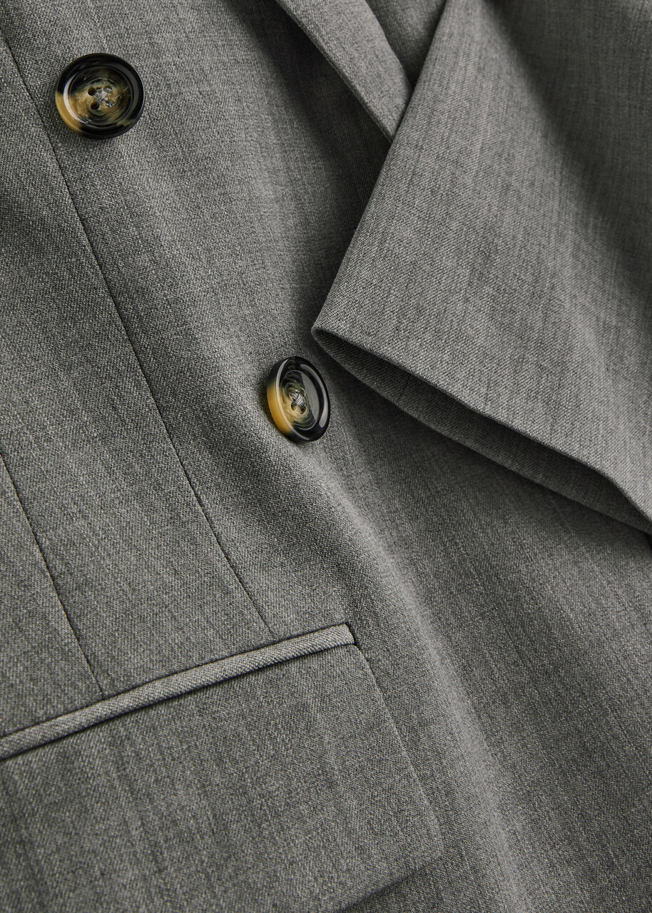 Day Birger ET Mikkelsen Elenora Double-breasted Woven Blazer Grey