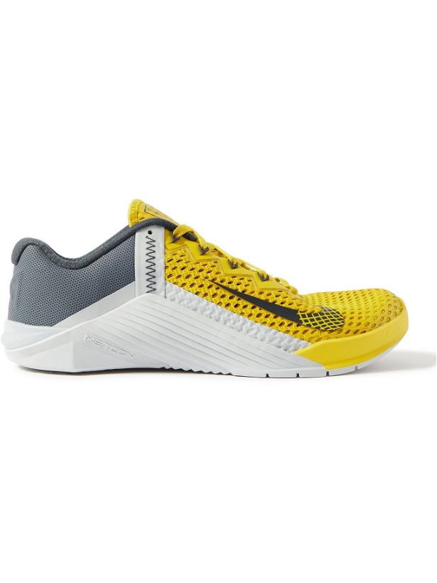 Photo: NIKE TRAINING - Metcon 6 Rubber-Trimmed Mesh Sneakers - Yellow