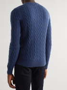 Loro Piana - Cable-Knit Baby Cashmere Sweater - Blue