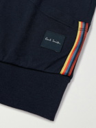 Paul Smith - Logo-Appliquéd Cotton-Jersey Zip-Up Hoodie - Blue