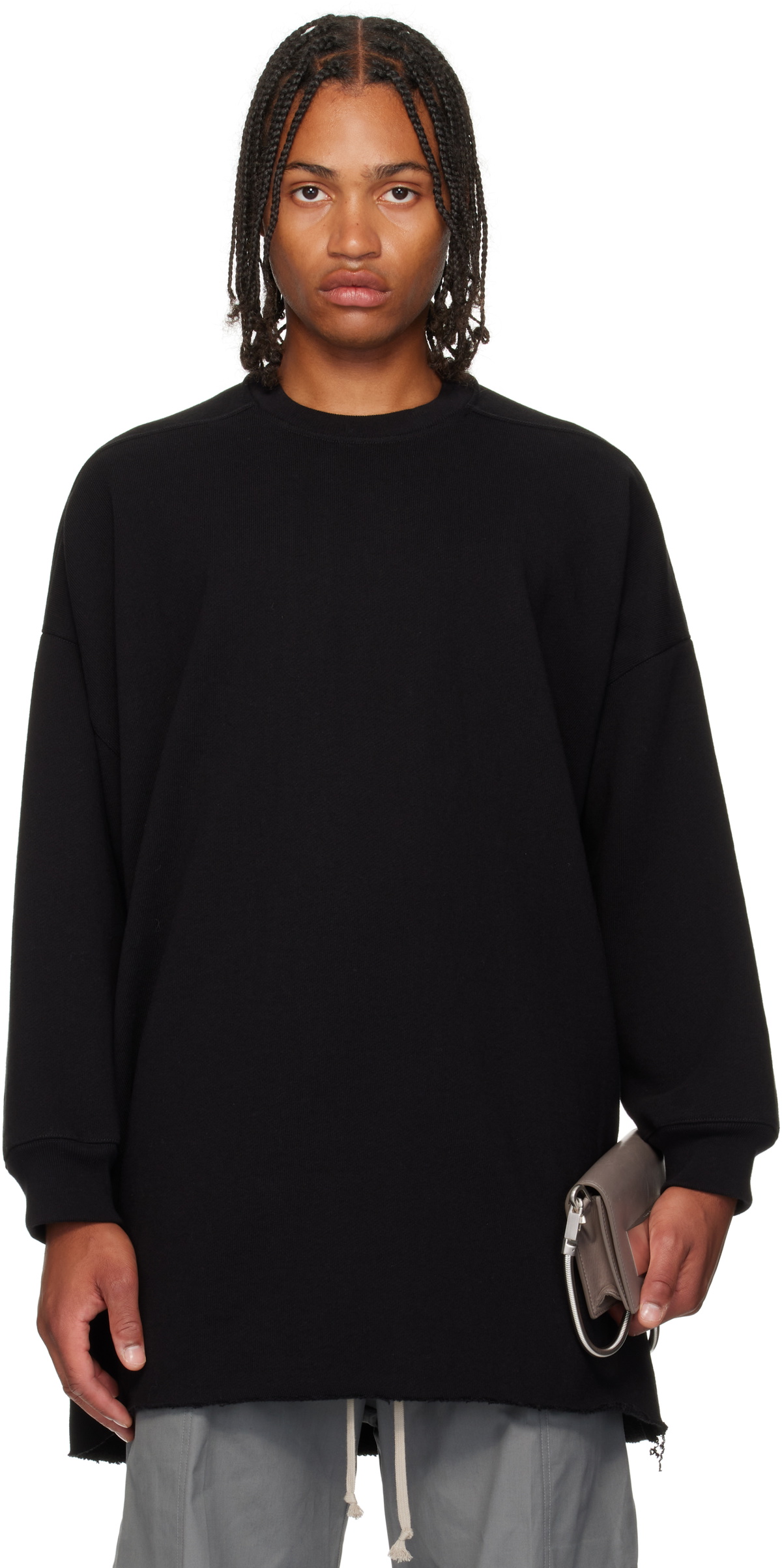 Rick Owens Black Tecsweat Sweatshirt Rick Owens