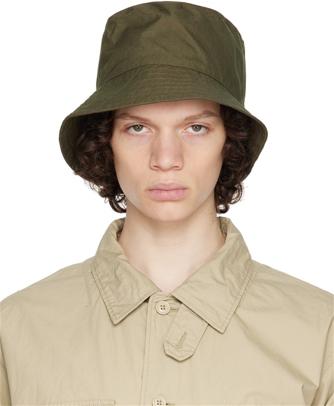 Photo: Engineered Garments Green Quilted Bucket Hat