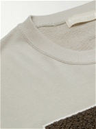 Mastermind World - Logo-Flocked Cotton-Jersey Sweatshirt - Neutrals