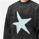 Late Checkout Men's Fluffy Crew Sweat in Black