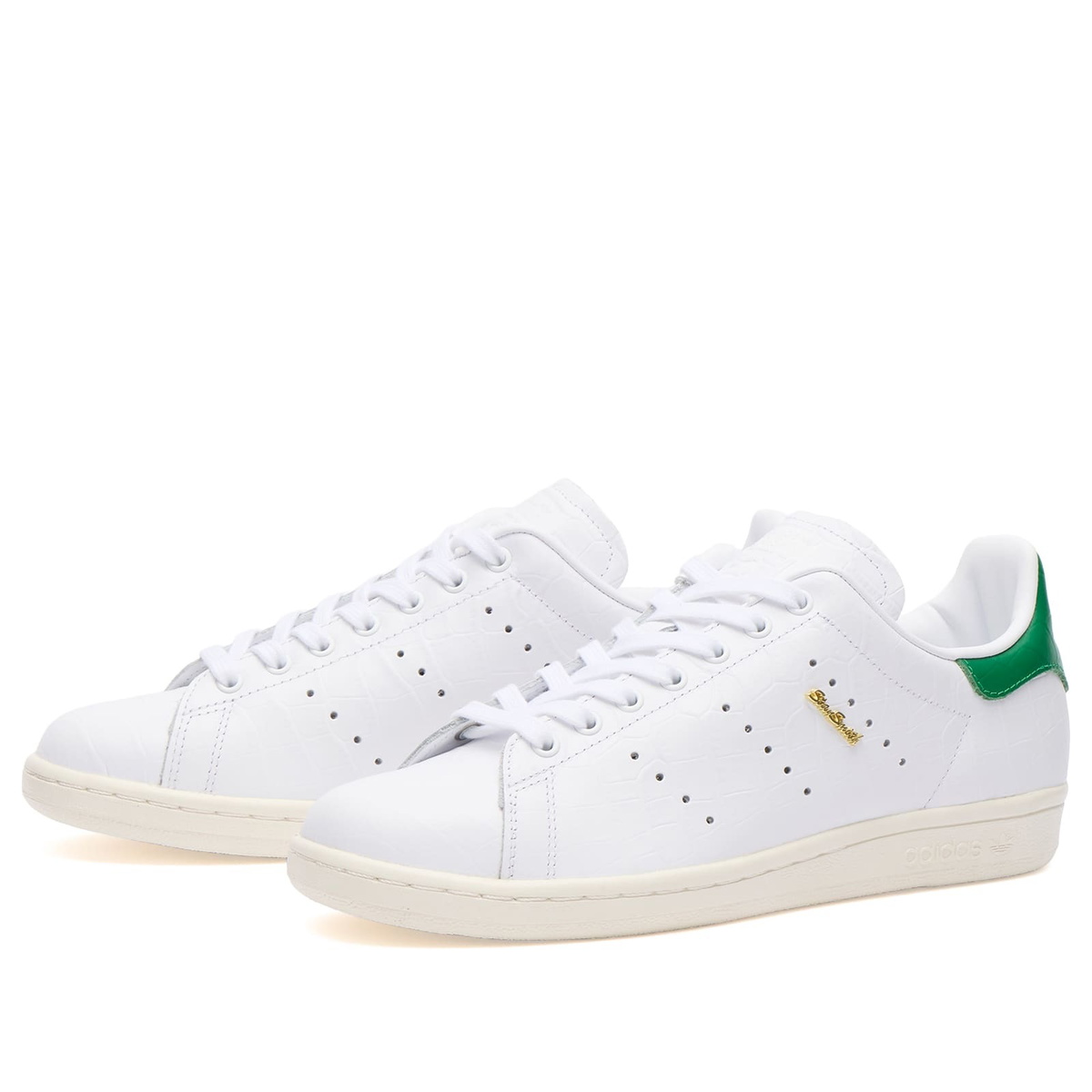 Adidas Women's Stan Smith 80S Sneaker in Ftwr White/Ftwr White/Green