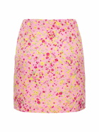 ROTATE - Floral Print Jacquard Mini Skirt