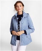 Brooks Brothers Women's Water-Repellent Raincoat | Light Blue