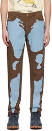 KidSuper Brown Embroidered Jeans