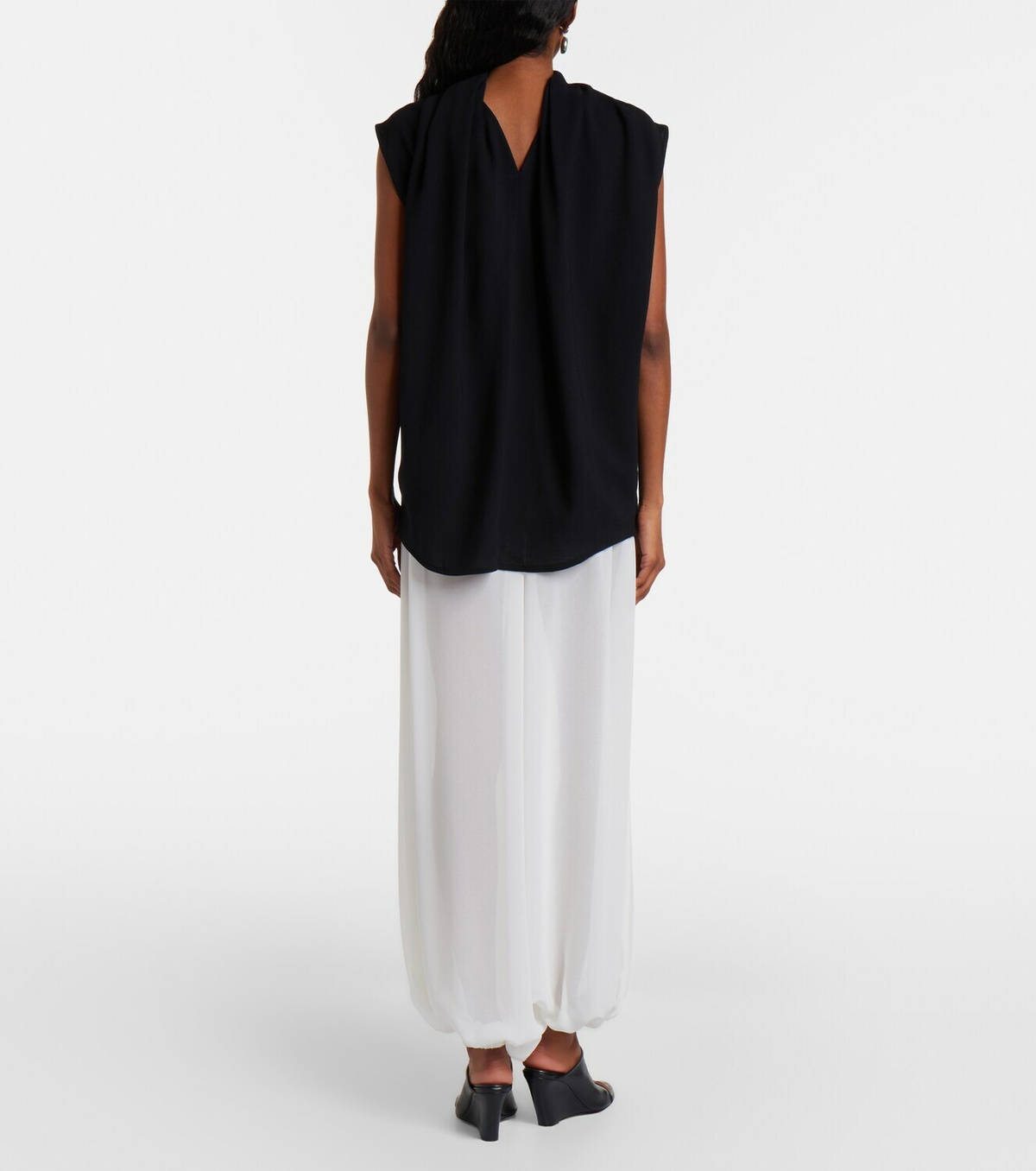 The Frankie Shop Mio sheer crêpe balloon pants