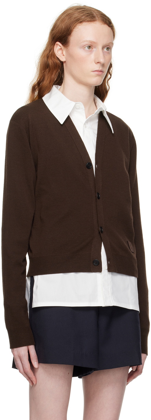 Wooyoungmi Brown Cropped Cardigan