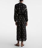 Isabel Marant Rodilia embroidered silk maxi dress